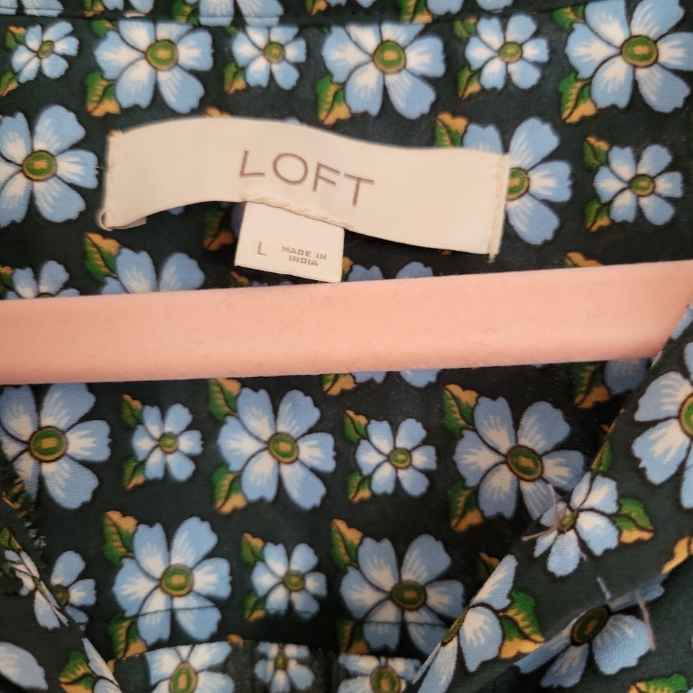 Loft Floral Front Button Top - Picture 3 of 3